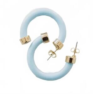 NEW HOO HOOPS women's mini hoops in light blue